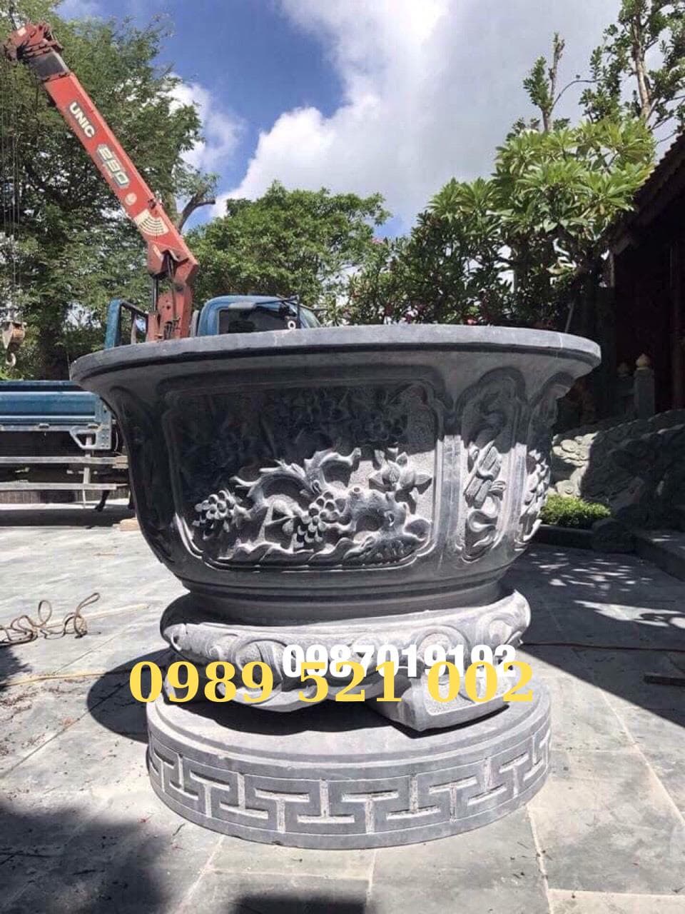 Chậu đá tròn - Lăng Mộ Đá Trường Thành