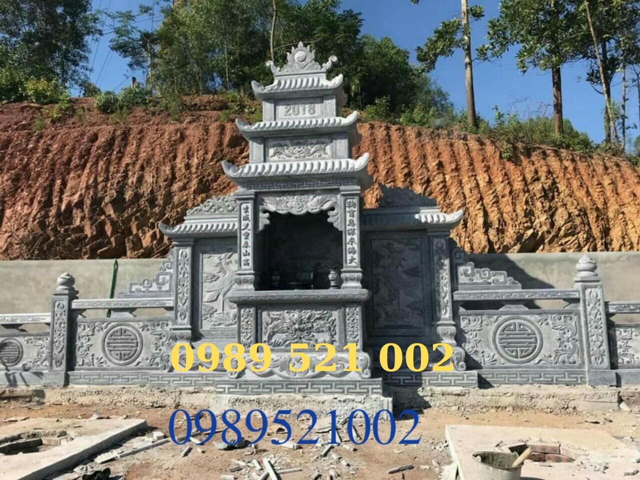 lăng cánh 3 mái xanh đen - Lăng Mộ Đá Trường Thành