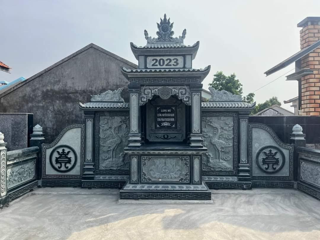 Lăng cánh xanh rêu 2 mái LC 70 - Lăng Mộ Đá Trường Thành