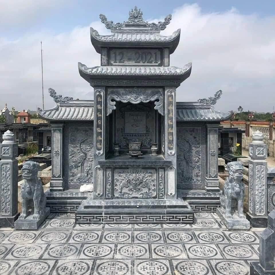 Lăng mộ đá xanh đen LM 113 - Lăng Mộ Đá Trường Thành