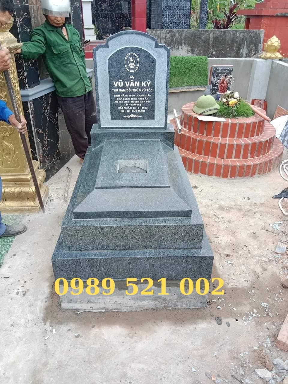 Mộ bành đá granite MB 395 - Lăng Mộ Đá Trường Thành