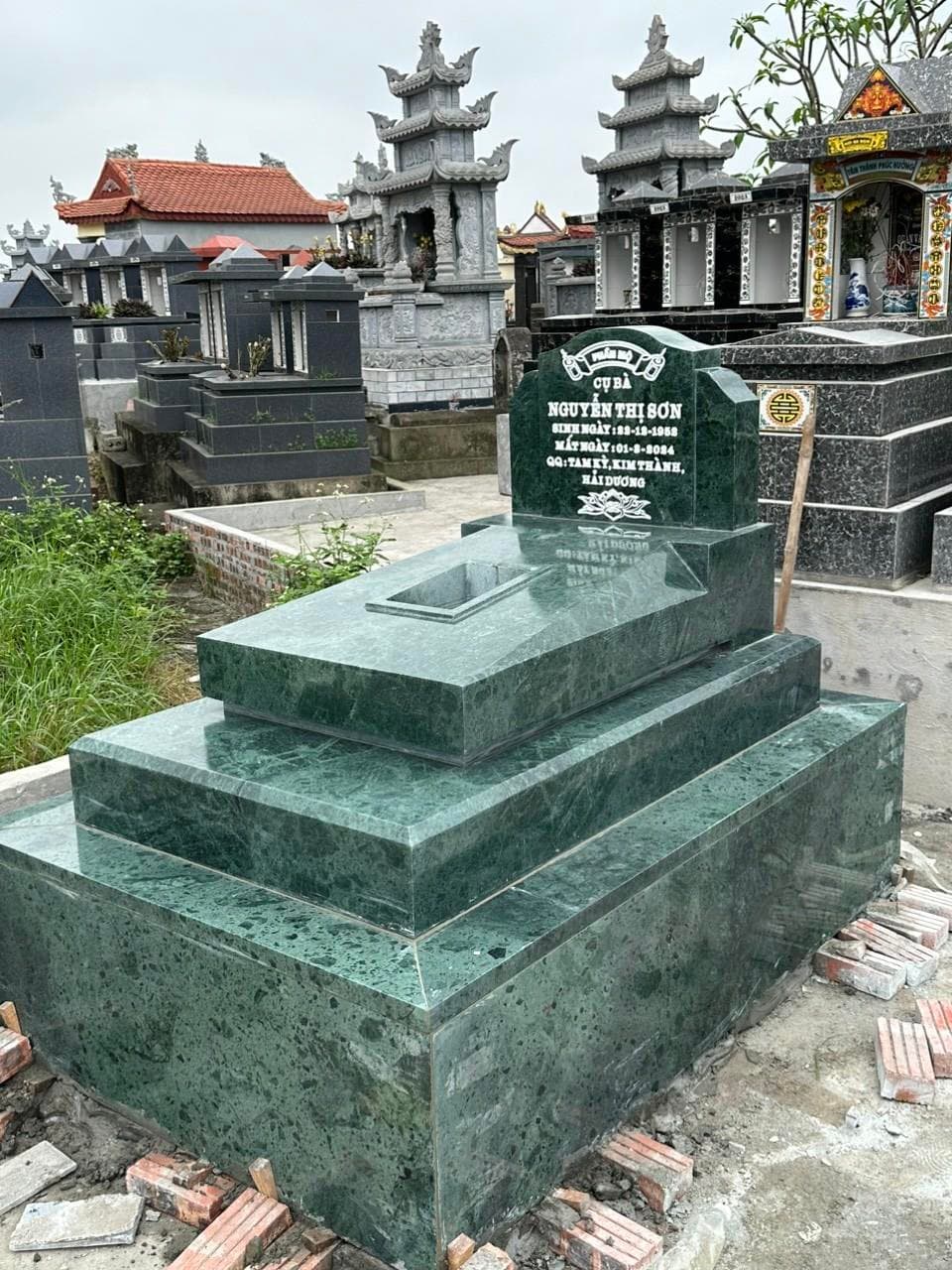 mộ bành đá xanh ngọc ấn độ MB 881 - Lăng Mộ Đá Trường Thành