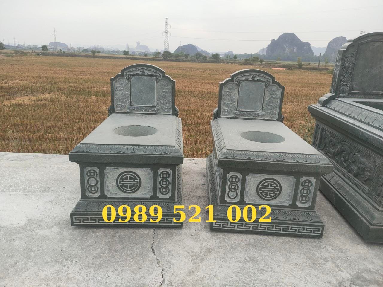 Mộ bành đá xanh rêu MB 250 - Lăng Mộ Đá Trường Thành