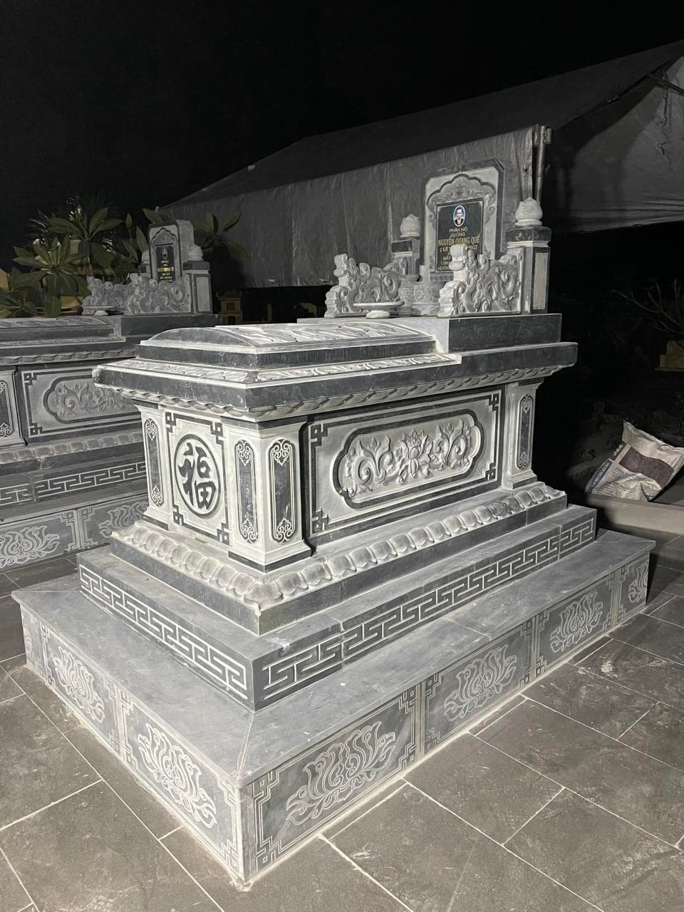 mộ bành xanh rêu Mb 410 - Lăng Mộ Đá Trường Thành